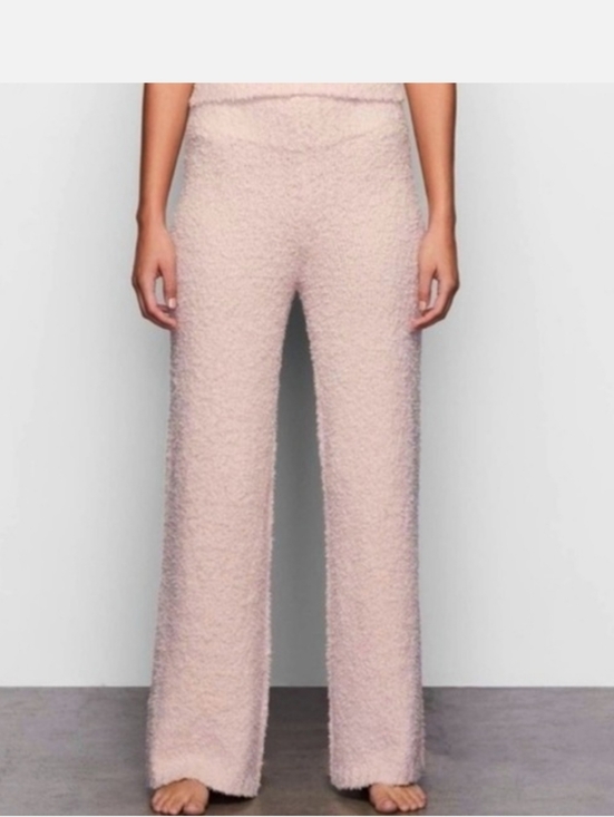 SKIMS Pants - SKIMS Wide-Leg Lounge Pants - Blush